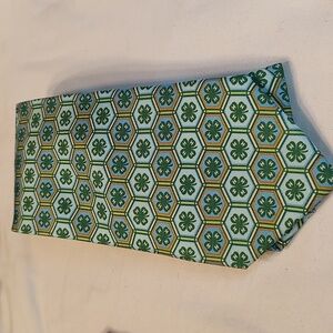 MARISOL DELUNA Signature Men's Silk Neck Tie. Shamrock, blues and greens